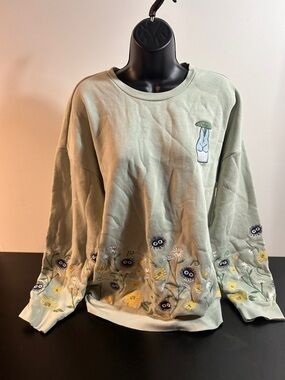 Her Universe My Neighbor Totoro Sage Green Crewneck Sweatshirt